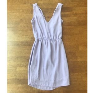 Lavender Cocktail Dress With Open Scoop Back